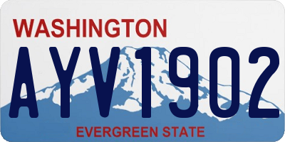 WA license plate AYV1902