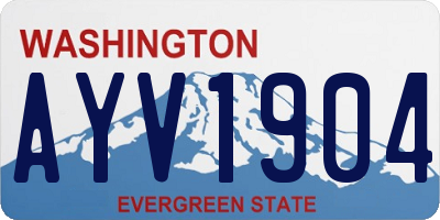 WA license plate AYV1904