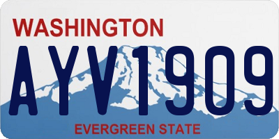 WA license plate AYV1909