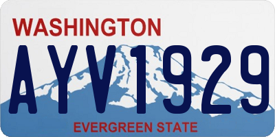 WA license plate AYV1929