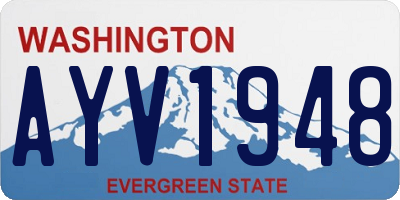 WA license plate AYV1948