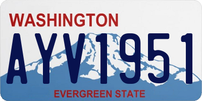 WA license plate AYV1951