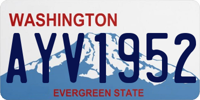 WA license plate AYV1952