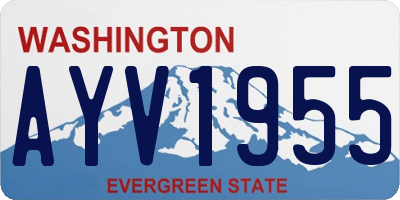 WA license plate AYV1955