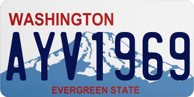 WA license plate AYV1969
