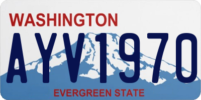 WA license plate AYV1970