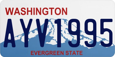 WA license plate AYV1995