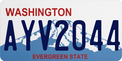 WA license plate AYV2044