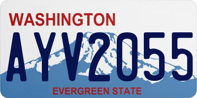 WA license plate AYV2055