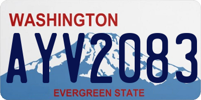 WA license plate AYV2083