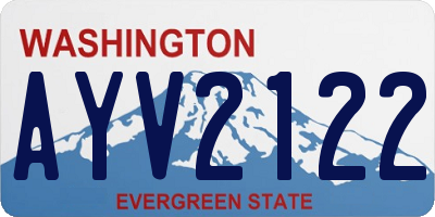 WA license plate AYV2122