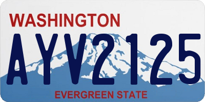 WA license plate AYV2125