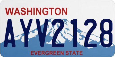 WA license plate AYV2128