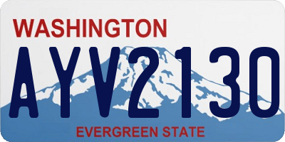 WA license plate AYV2130