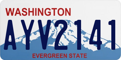 WA license plate AYV2141