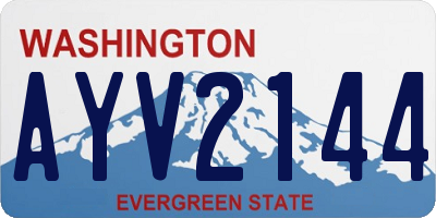 WA license plate AYV2144