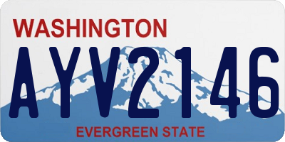 WA license plate AYV2146