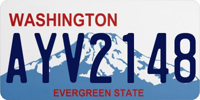 WA license plate AYV2148