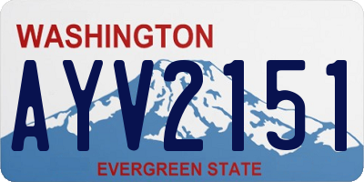 WA license plate AYV2151