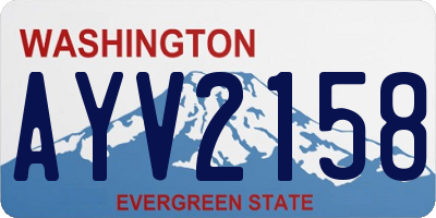 WA license plate AYV2158