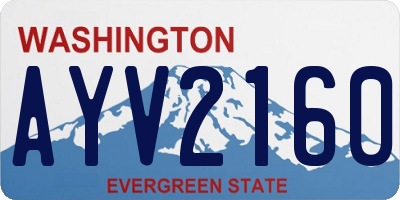 WA license plate AYV2160
