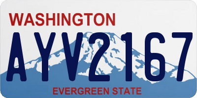 WA license plate AYV2167