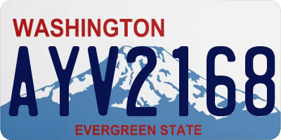 WA license plate AYV2168