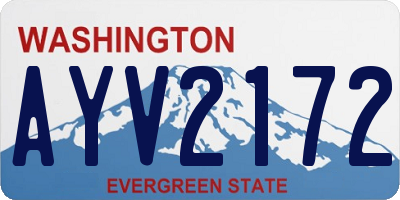 WA license plate AYV2172