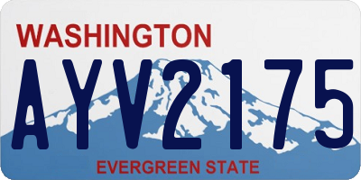 WA license plate AYV2175