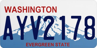 WA license plate AYV2178