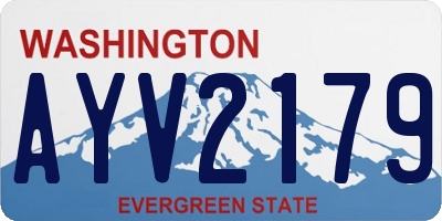 WA license plate AYV2179