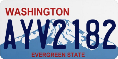 WA license plate AYV2182
