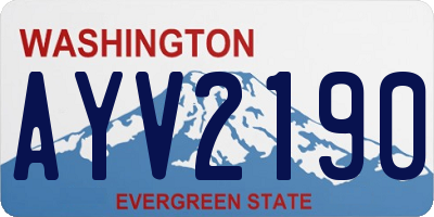 WA license plate AYV2190
