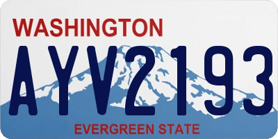 WA license plate AYV2193