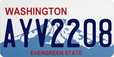 WA license plate AYV2208