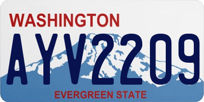 WA license plate AYV2209