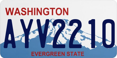 WA license plate AYV2210