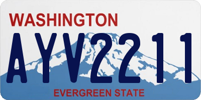 WA license plate AYV2211