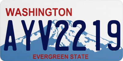 WA license plate AYV2219