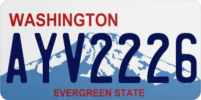 WA license plate AYV2226