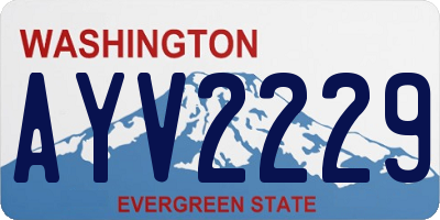 WA license plate AYV2229