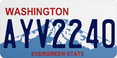 WA license plate AYV2240