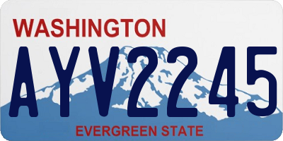 WA license plate AYV2245