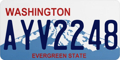 WA license plate AYV2248