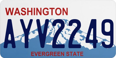 WA license plate AYV2249