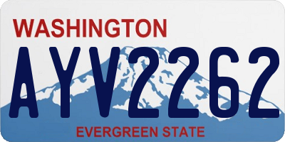 WA license plate AYV2262