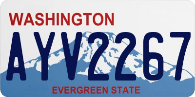 WA license plate AYV2267