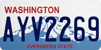 WA license plate AYV2269