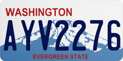 WA license plate AYV2276