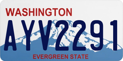 WA license plate AYV2291